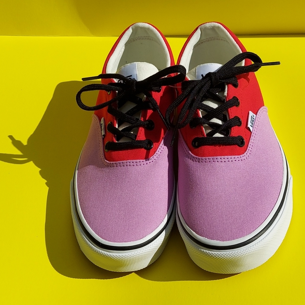 Vans lace up sneakers color block blue pink red - Picture 7 of 7